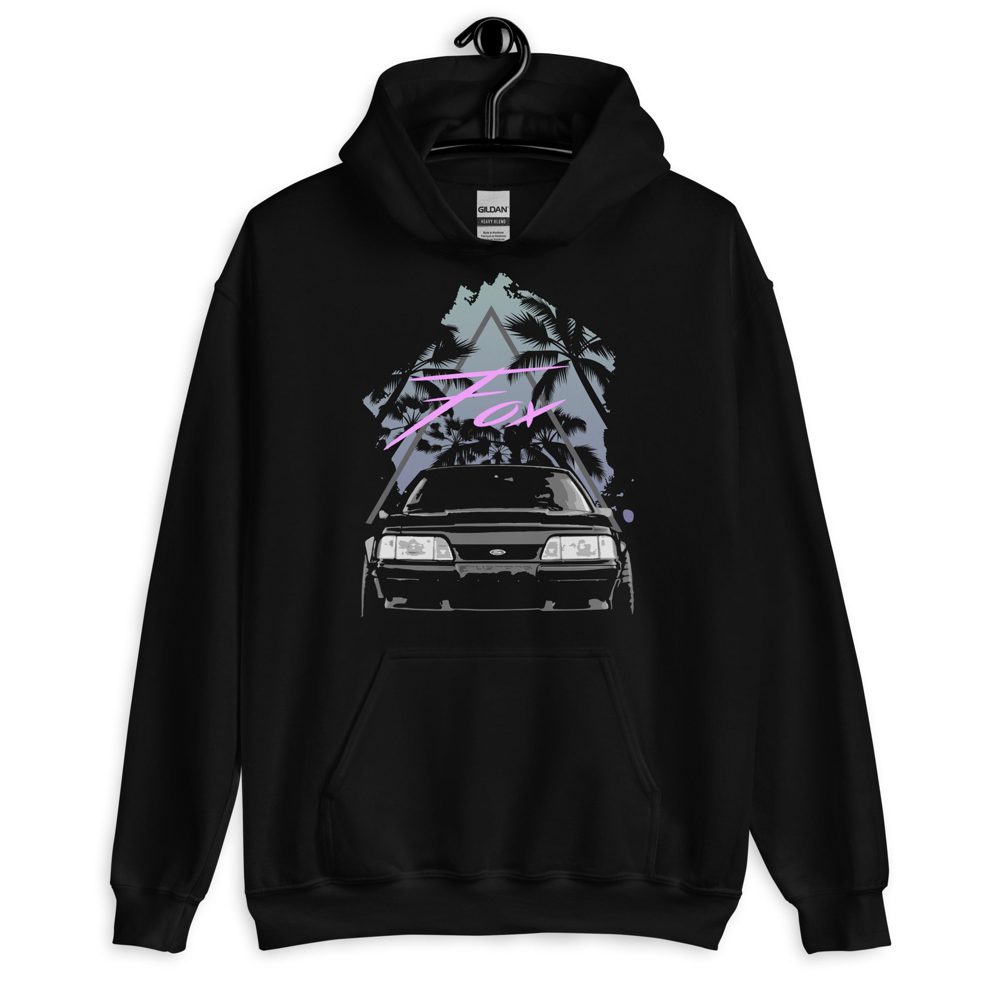 Widebody Fox Body Mustang Retro Miami Palms Unisex Hoodie