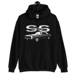 1968 Black Camaro SS 502 Muscle Car Owner Gift Unisex Hoodie