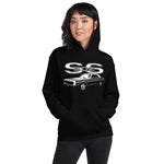 1968 Black Camaro SS 502 Muscle Car Owner Gift Unisex Hoodie