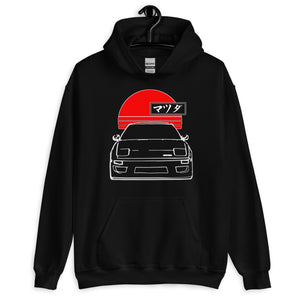 1990s RX-7 JDM Japan Red Sun Rotary Tuner Drift Street Racing RX7 Hoodie