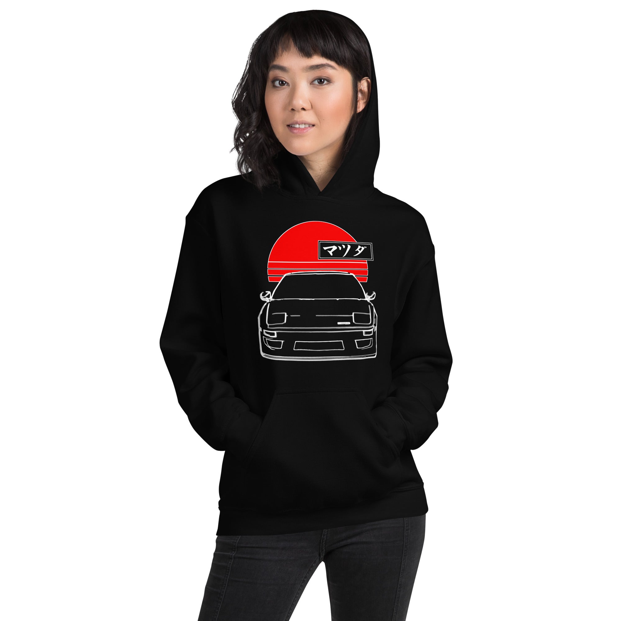 1990s RX-7 JDM Japan Red Sun Rotary Tuner Drift Street Racing RX7 Hoodie