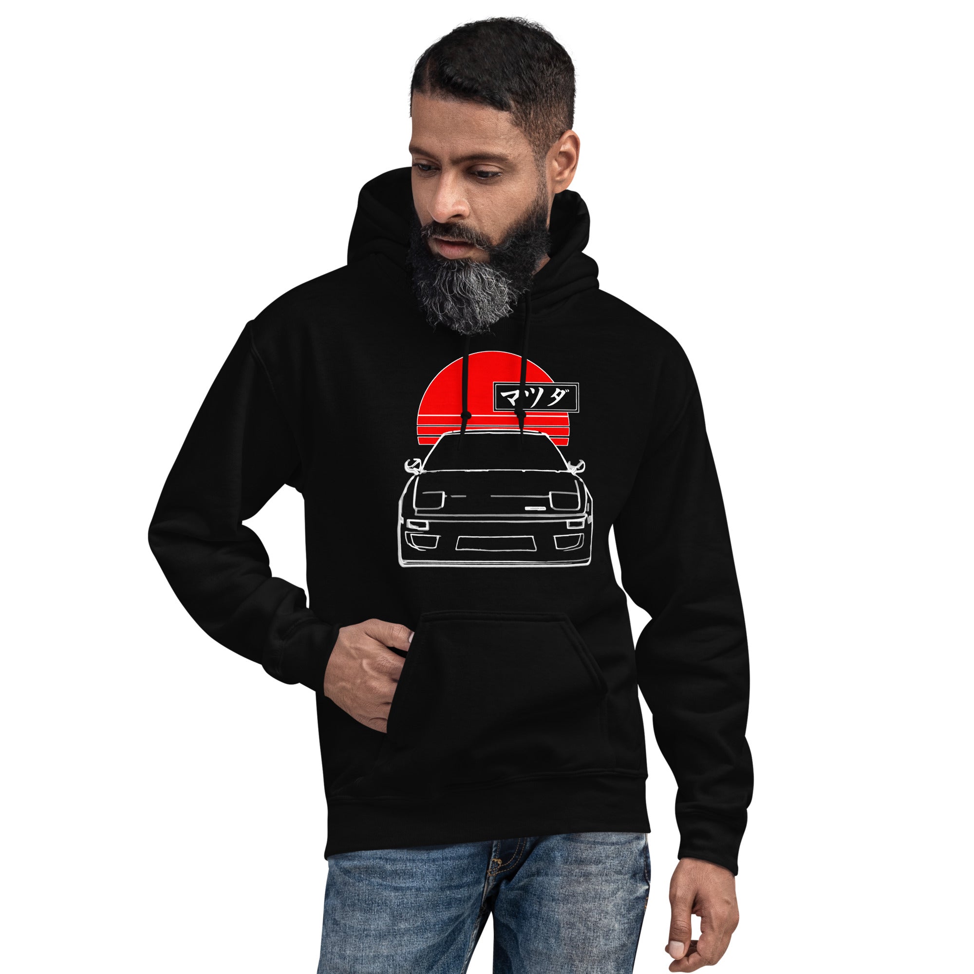 1990s RX-7 JDM Japan Red Sun Rotary Tuner Drift Street Racing RX7 Hoodie