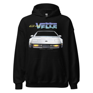 1984 Corvette C4 84 Vette Retro Aesthetic Nostalgia Unisex Hoodie