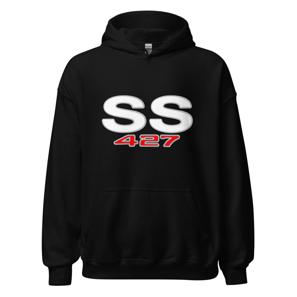 1967 - 1969 Camaro SS 427 Rear Panel Emblem Chevy Muscle Car Unisex Hoodie