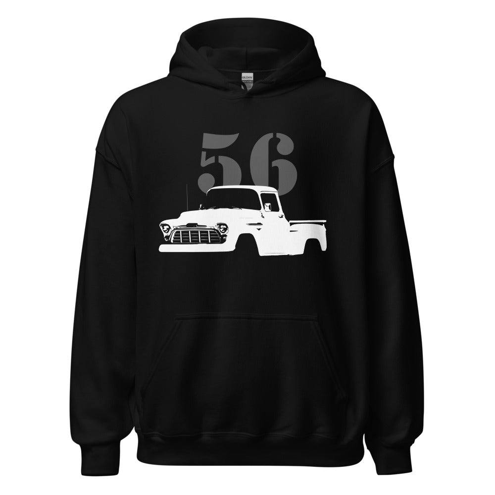 1956 Chevy 3100 Antique Pickup Truck Classic American Automotive Nostalgia Unisex Hoodie