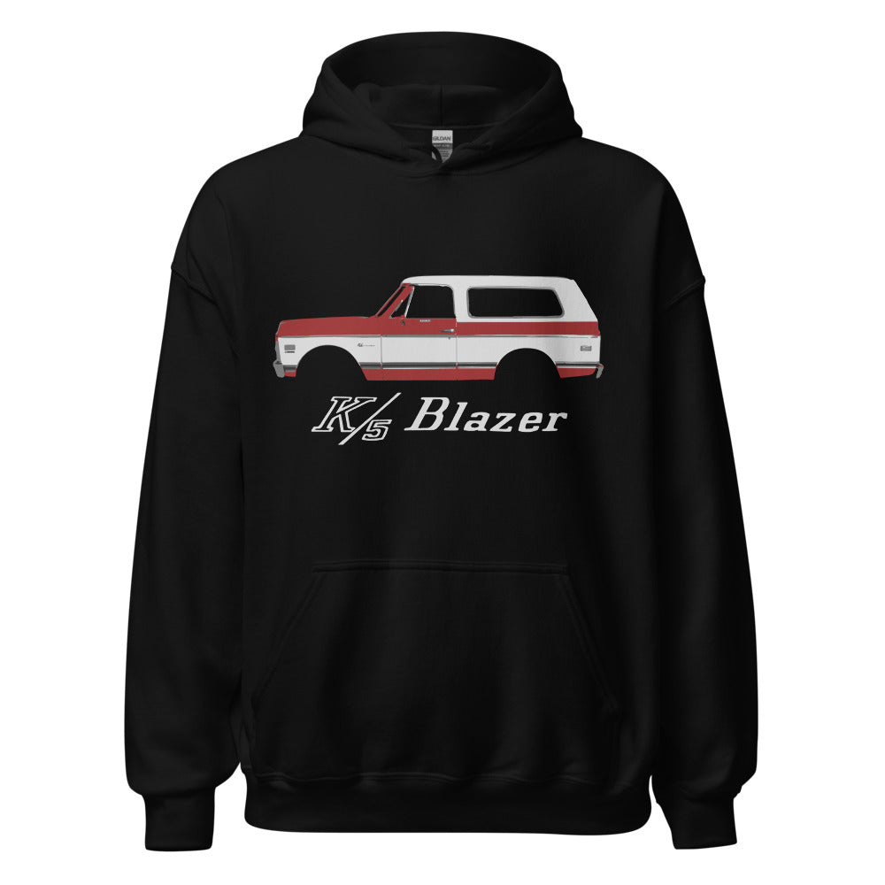 1971 Chevy K5 Blazer CST Red and White Vintage Truck Owner Gift Hoodie