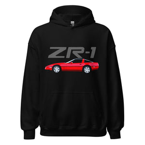 1990 Red Corvette C4 ZR-1 ZR1 4th Gen Vette Driver Custom Car Club Hoodie