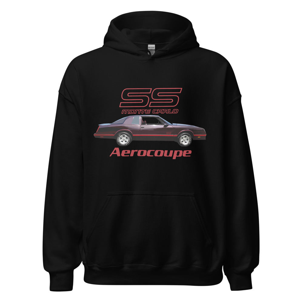 1987 Chevy Monte Carlo SS Aerocoupe Burgundy Classic Car Hoodie