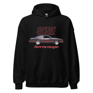 1987 Chevy Monte Carlo SS Aerocoupe Burgundy Classic Car Hoodie