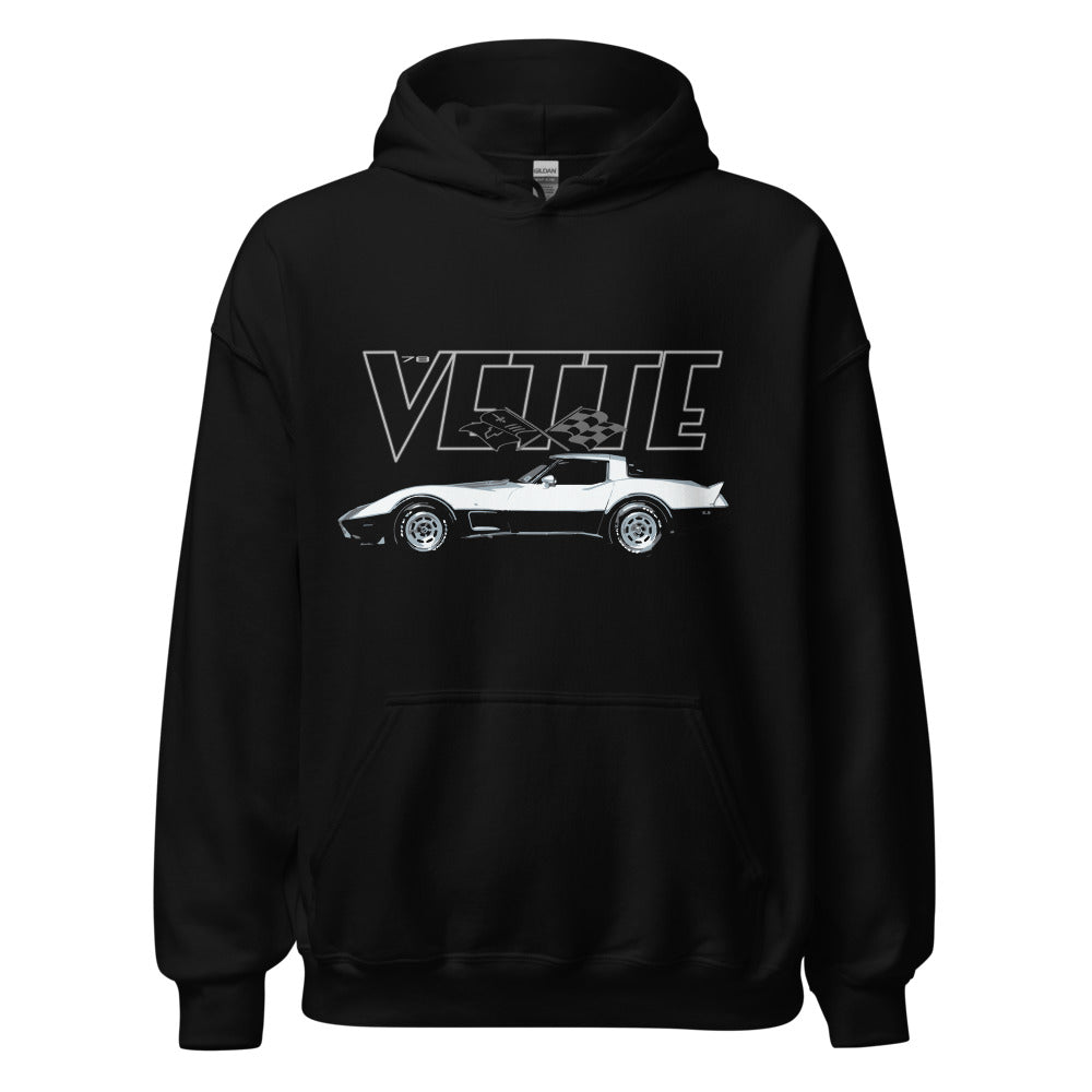 1978 Corvette C3 25th Silver Anniversary Vette Classic Car Owner Gift Hoodie