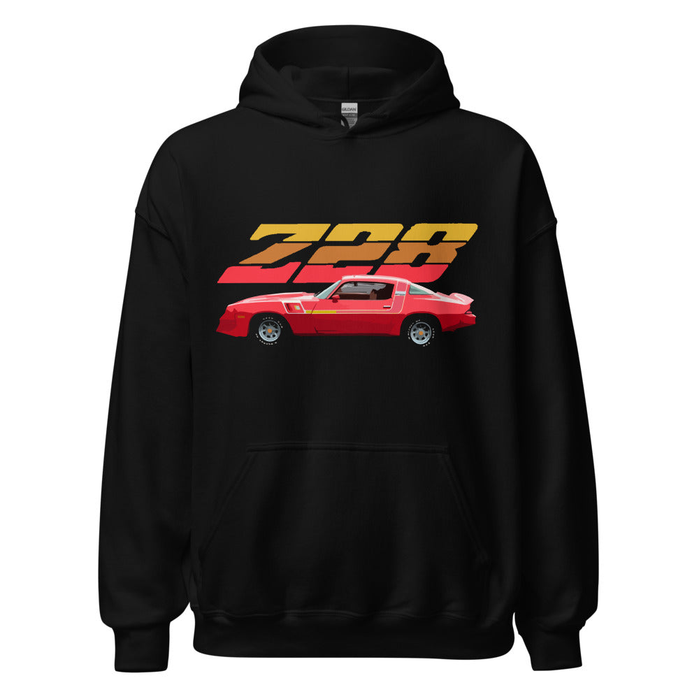 1980 Chevy Camaro Z28 Red Muscle car Club Custom Hoodie