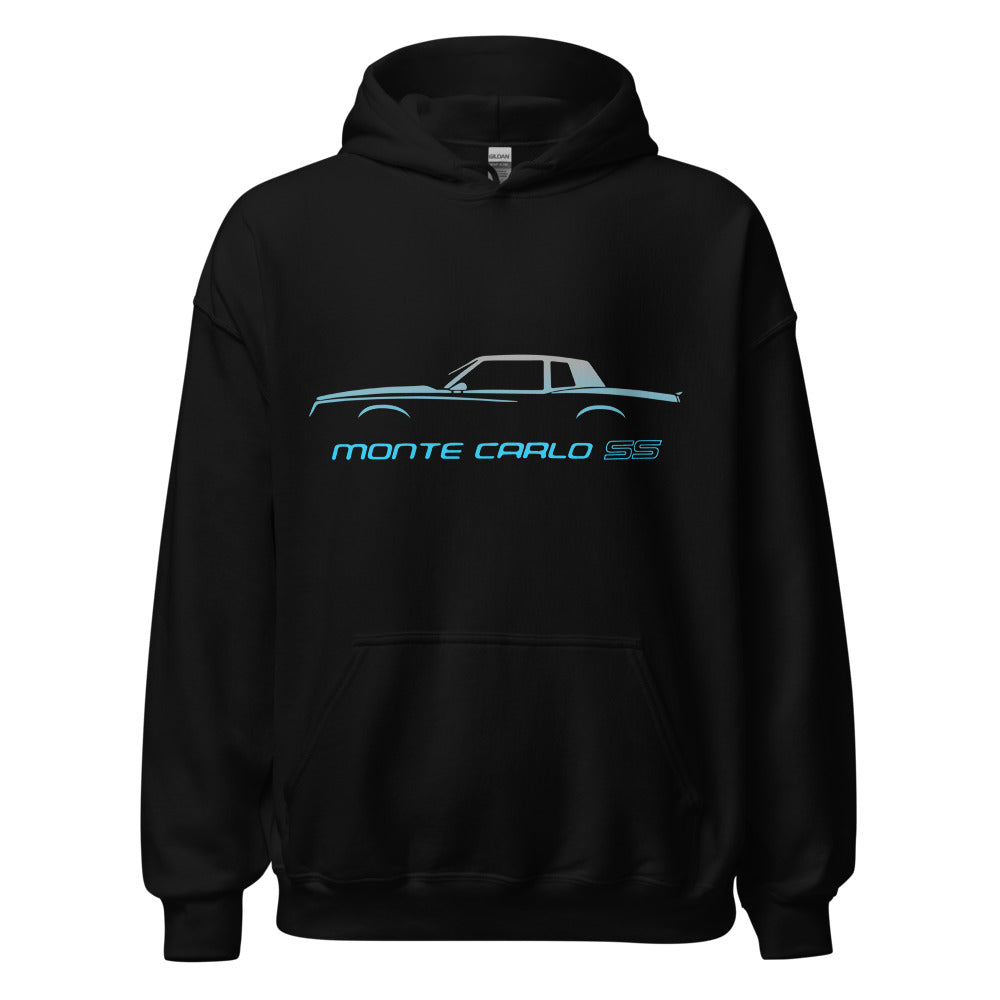 Monte Carlo SS Silhouette Chevy Classic Cars Miami Car Club Custom Hoodie