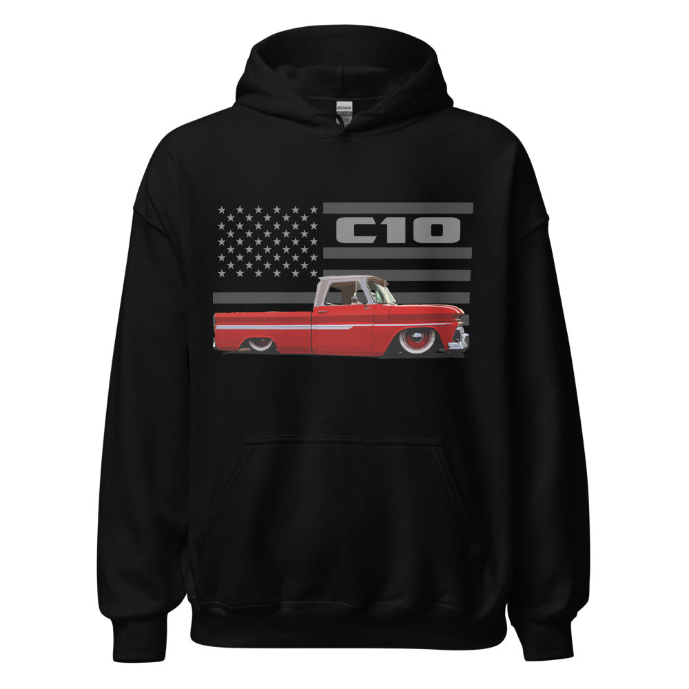 1964 Chevy C10 Red Antique Pickup Truck Collector Gift Hoodie