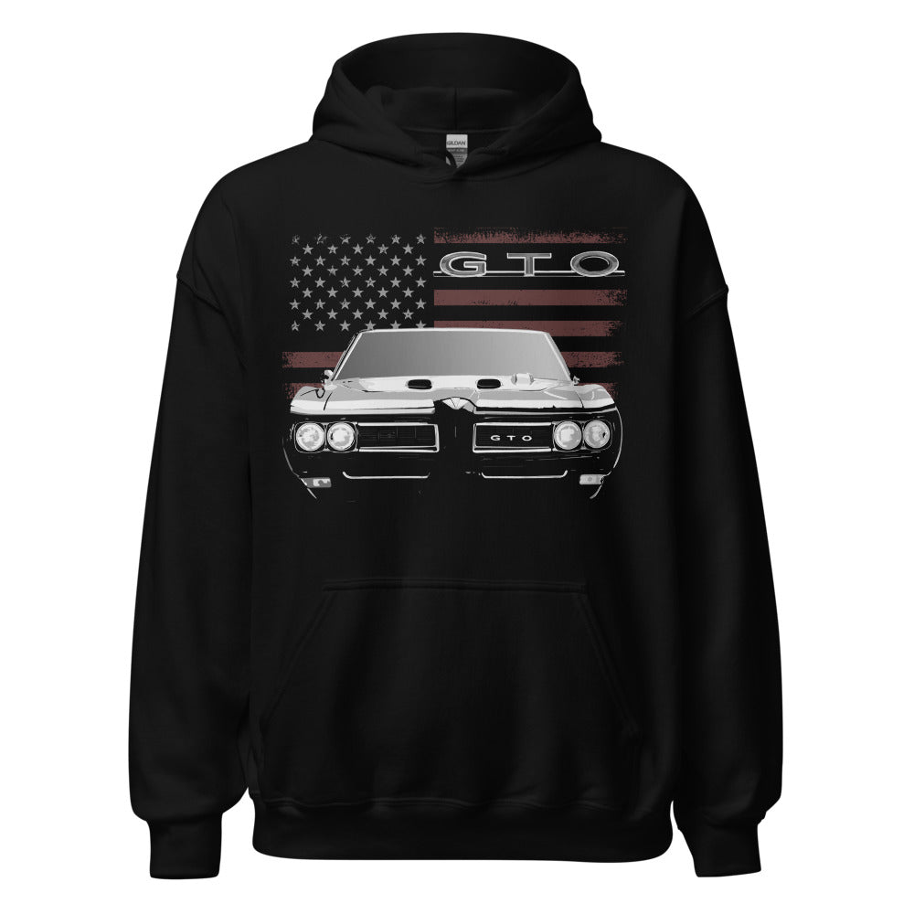 1968 GTO American Muscle Car USA Gift for Collector Car Owner Hoodie