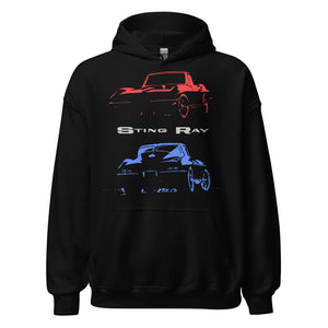 1963 Split Window Corvette Sting Ray C2 American Collector Car Custom Hoodie