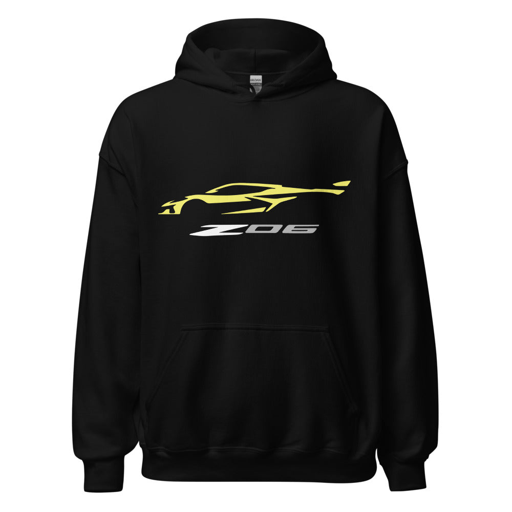 2023 Corvette Z06 C8 Vette Accelerate Yellow Custom Hoodie