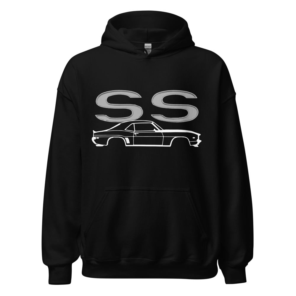 First Generation Chevy Camaro SS Line Art Custom Car Club Hoodie