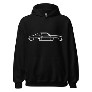 First Generation Chevy Camaro Line Art Custom Classic Car Club Muscle Cars Hoodie