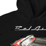 1957 Black 57 Chevy Bel Air Convertible Antique Car Unisex Hoodie