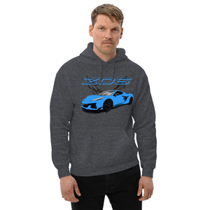 Rapid Blue 2023 C8 Z06 Corvette Owner Gift Unisex Hoodie