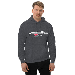 1970 1971 Chevy Camaro Z28 Emblem Silhouette Muscle Car Classic Cars Hoodie