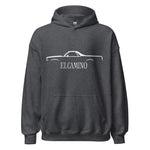 Chevy El Camino 5th Generation 1978 Classic Car Silhouette Unisex Hoodie