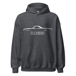 Chevy El Camino 5th Generation 1978 Classic Car Silhouette Unisex Hoodie