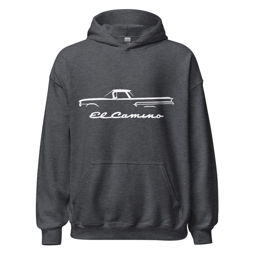 Chevy El Camino First Gen 1959 - 1960 American Classic Car Silhouette Unisex Hoodie