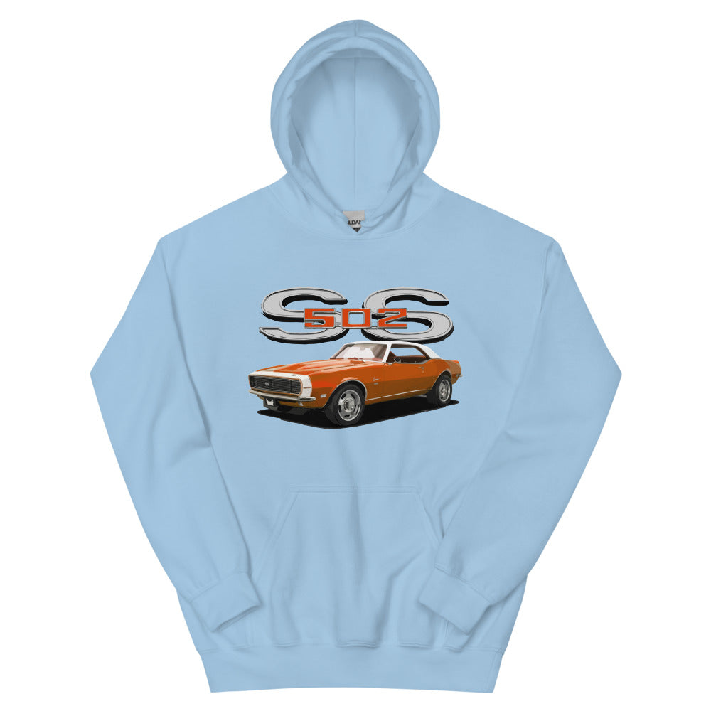 1968 Orange Camaro SS 502 Muscle Car Owner Gift Unisex Hoodie