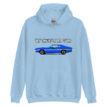 1972 Blue Ford Gran Torino Sport Muscle Car Owner Gift Unisex Hoodie