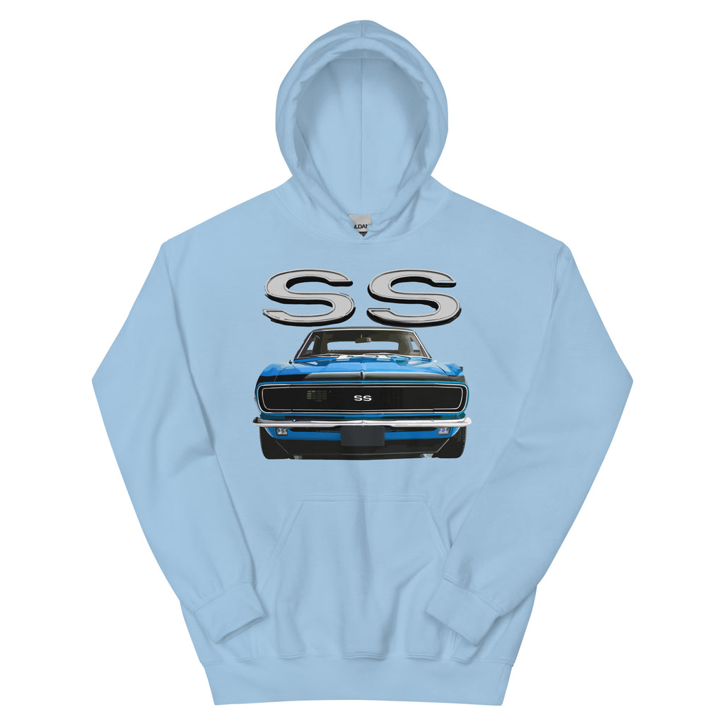 1968 Blue Camaro SS Muscle Car Owners Gift Unisex Hoodie