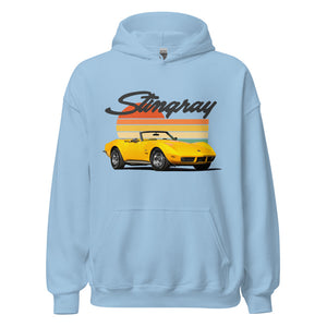 1973 Corvette Convertible C3 454 Classic Car Retro 70s Aesthetic Hoodie