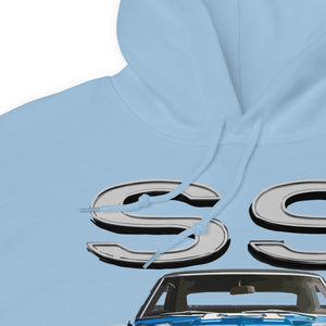 1968 Blue Camaro SS Muscle Car Owners Gift Unisex Hoodie