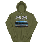 1968 Blue Camaro SS Muscle Car Owners Gift Unisex Hoodie