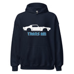 1970 Firebird Trans Am Muscle Car Collector Cars Custom Stencil Art Unisex Hoodie