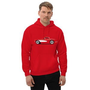 Red 1957 Corvette C1 Antique Collector Car Unisex Hoodie