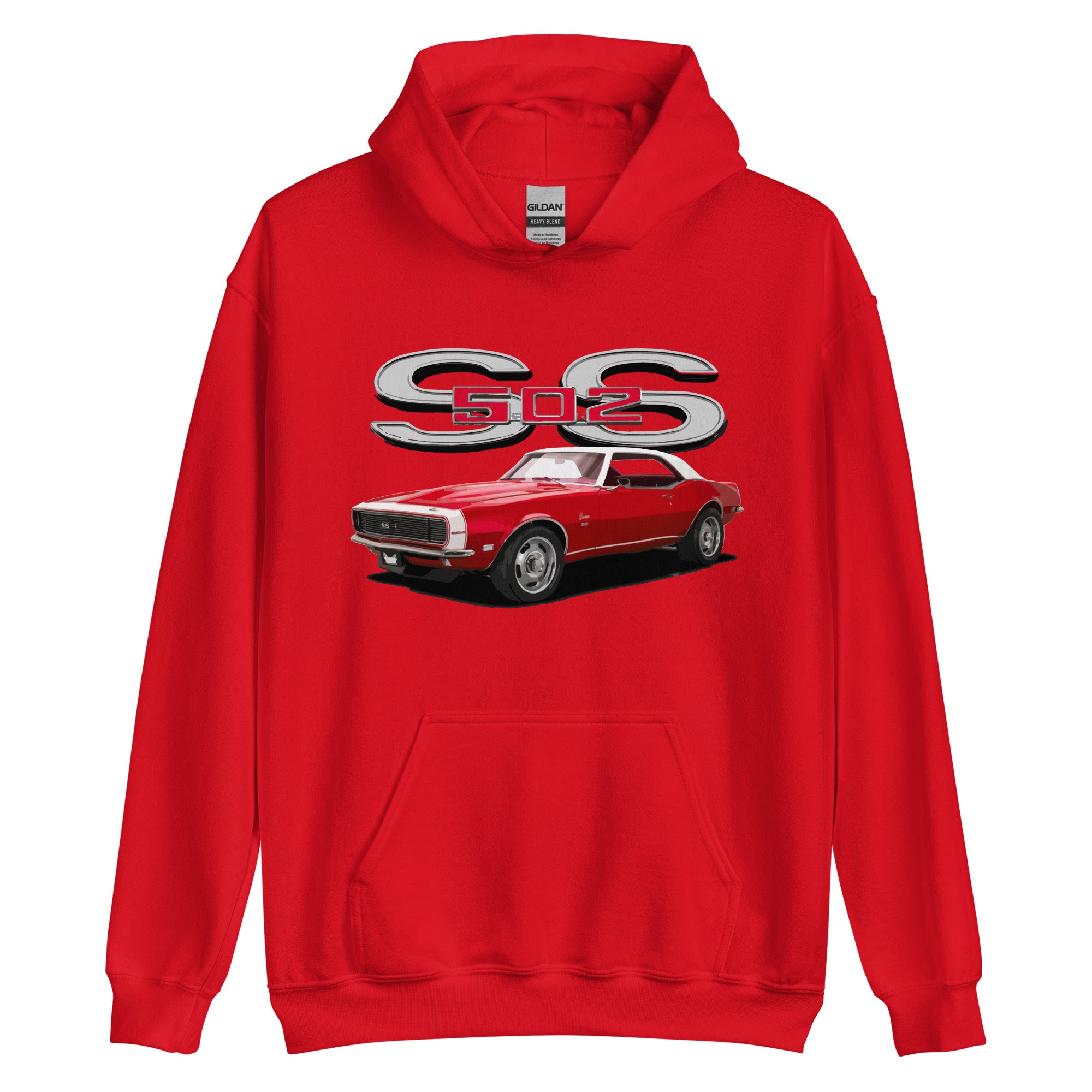 1968 Red Camaro SS 502 Muscle Car Owner Gift Unisex Hoodie