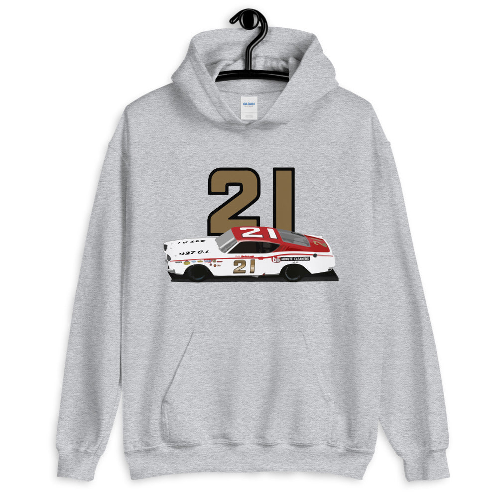 Cale Yarborough #21 - 1968 Mercury Cyclone Race Car Unisex Hoodie