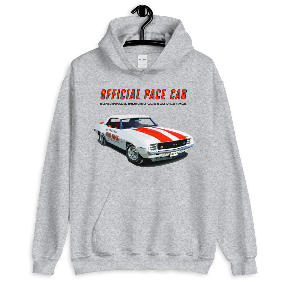 1969 Camaro SS Official Pace Car 53rd Indianapolis 500 Mile Race Unisex Hoodie