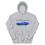 1972 Blue Ford Gran Torino Sport Muscle Car Owner Gift Unisex Hoodie