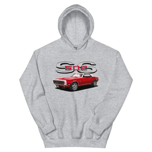 1968 Red Camaro SS 502 Muscle Car Owner Gift Unisex Hoodie