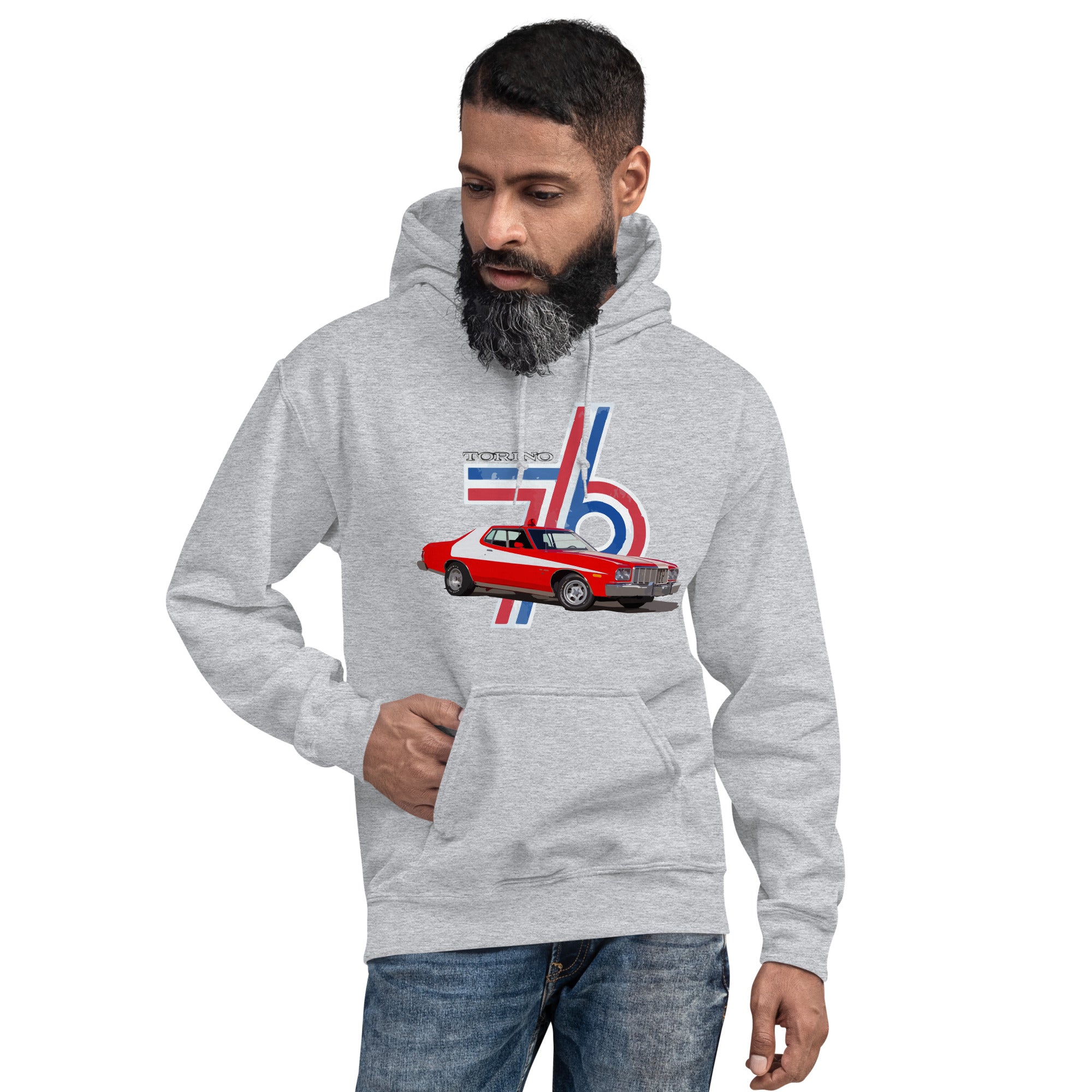 1976 Ford Gran Torino Muscle Car Unisex Hoodie