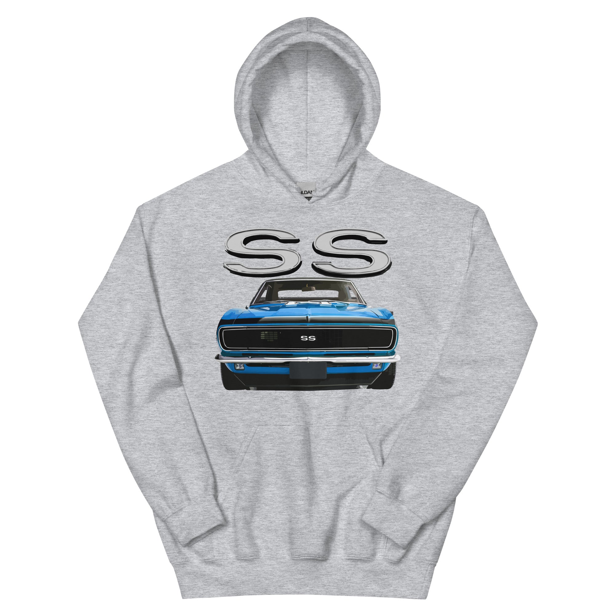 1968 Blue Camaro SS Muscle Car Owners Gift Unisex Hoodie