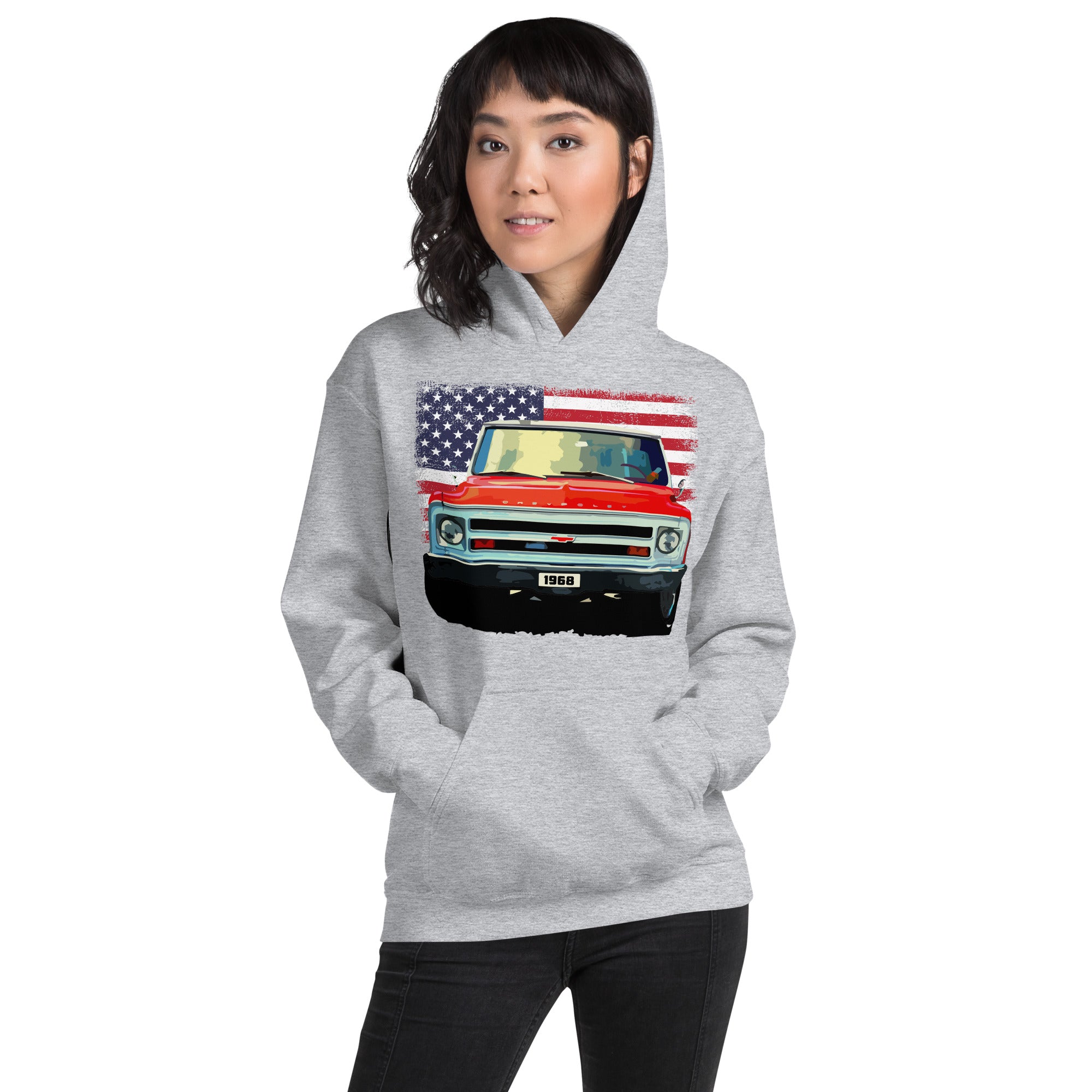 1968 Red Chevy C10 Pickup Truck Owner Gift Unisex Hoodie
