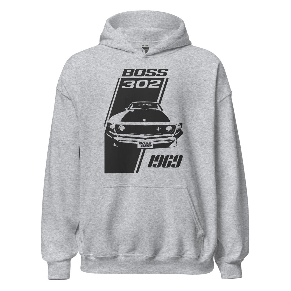 1969 Mustang Boss 302 Classic Collector Car Muscle Cars Hot Rod Unisex Hoodie