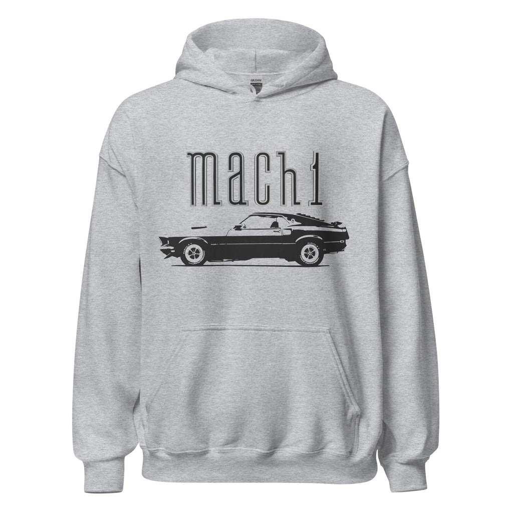 1969 Mustang Mach 1 Collector Car Art Stang Driver Gift Unisex Hoodie