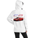 USA Red Mid Engine C8 Corvette Owner Gift Unisex Hoodie