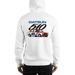 Datsun 510 Vintage Racing #46 Racecar Unisex Hoodie