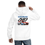 Datsun 510 Vintage Racing #46 Racecar Unisex Hoodie