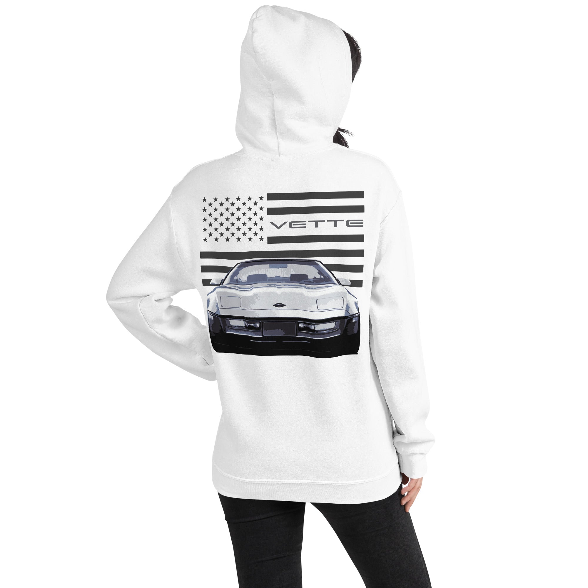 Silver C4 Corvette Owner Gift Vette Unisex Hoodie